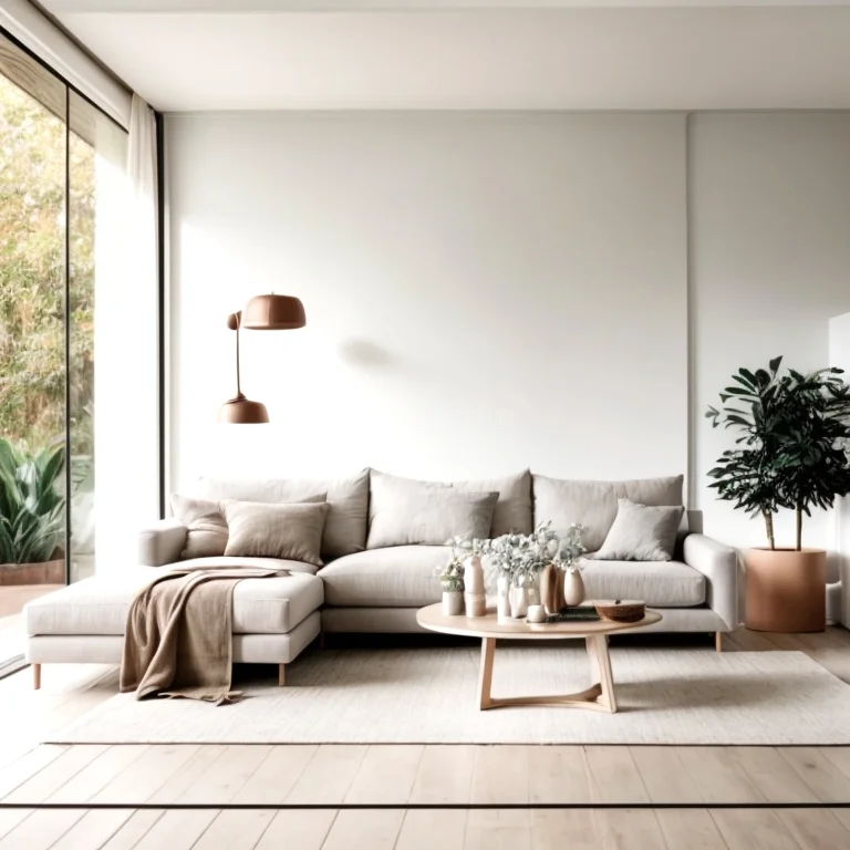 Sauberes Wohnzimmer mit modernen Möbeln