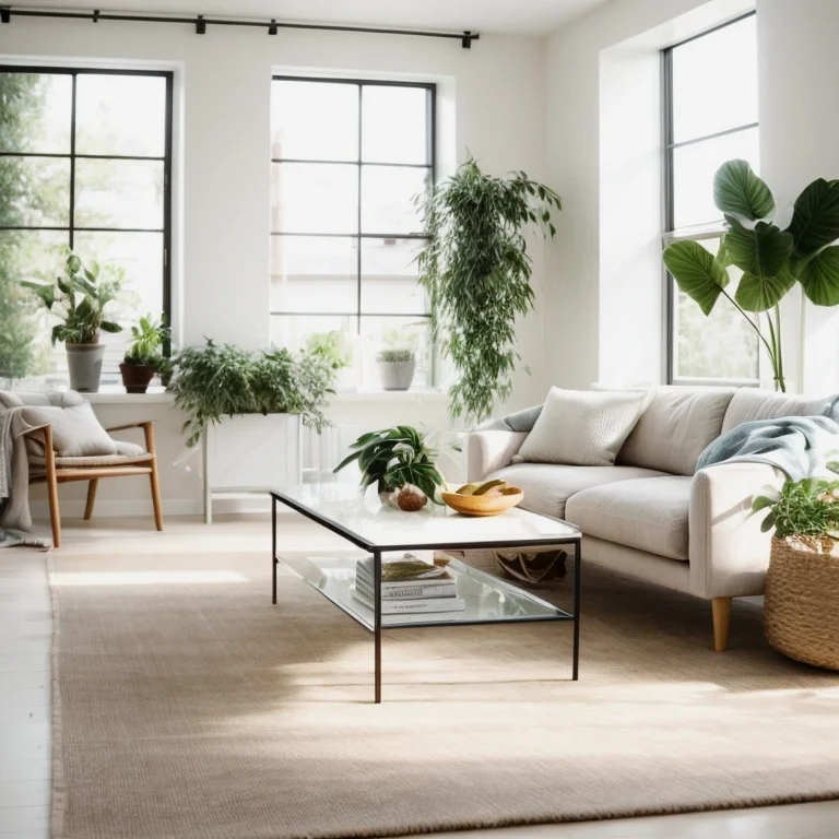 Ordentlicher Büroraum mit Pflanzen